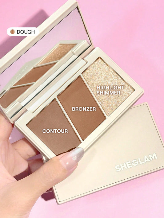 Sheglam-Paleta de 3 en 1, contorno, bronceador e iluminador