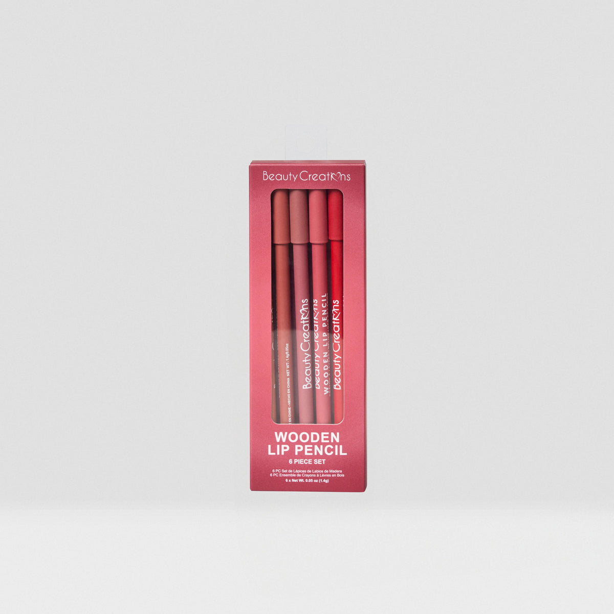 🍷 Beauty Creations Wooden Lip Pencil Set – Tonos Wine