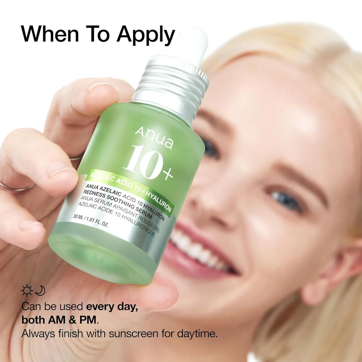 ANUA Azelaic Acid 10% + Hyaluron — Sérum Calmante para Rojeces