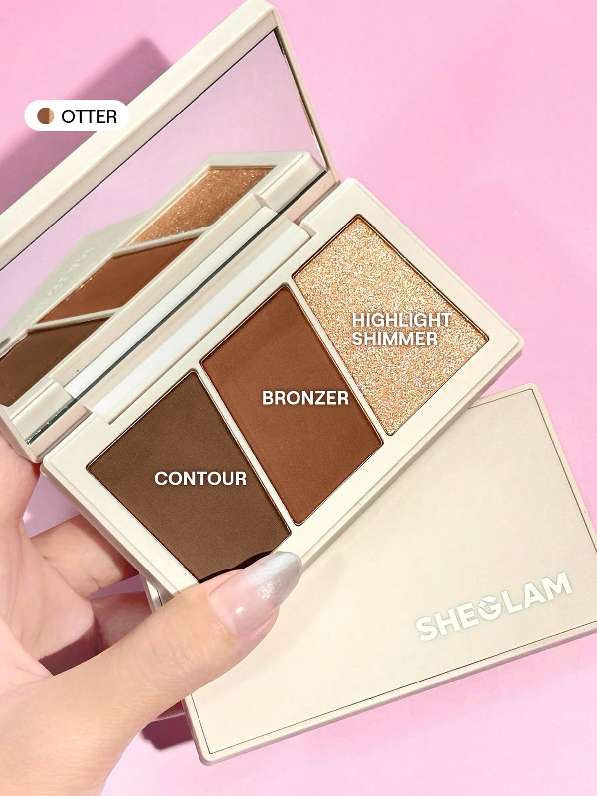 Sheglam-Paleta de 3 en 1, contorno, bronceador e iluminador