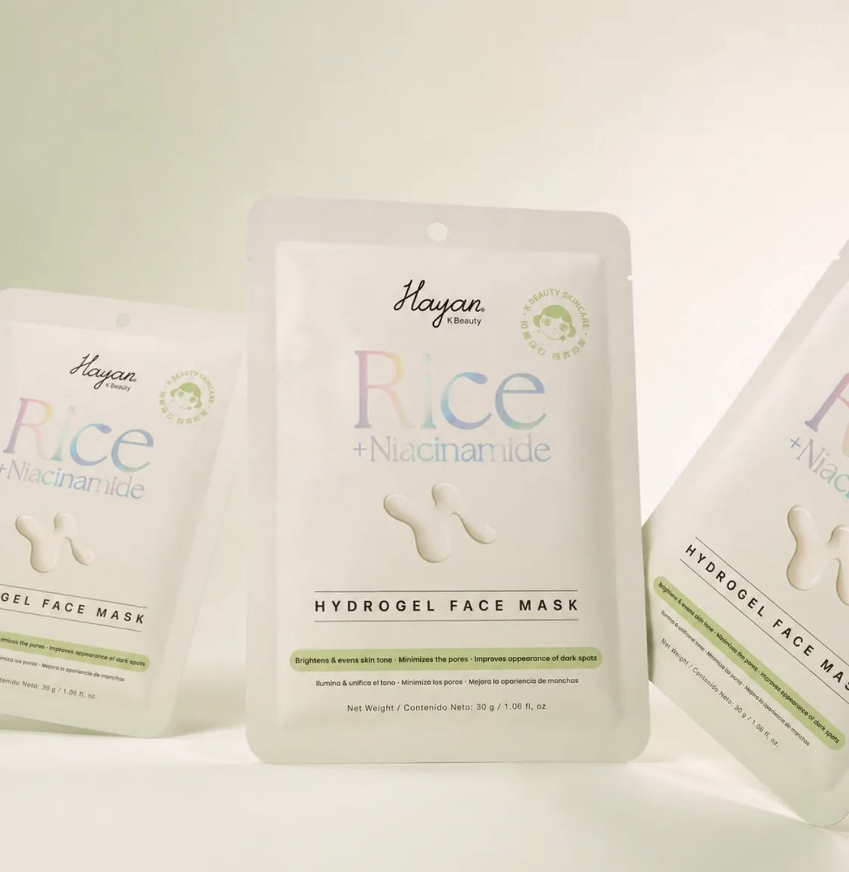 Hayan K Beauty-Mascarilla facial de hidrogel Rice + Niacinamide